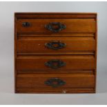 An Edwardian Oak Stationery Chest, 33cm Wide x 32cm High.