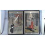A Pair of Framed Dudley Hardy Theatre Posters for 'How London Lives' and 'In Sight of St Paul's'.