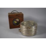 A Vintage Wooden Cased Pigeon Clock Together with an Uncased Example.