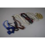 A Collection of Seven Various Ladies Costume Jewellery Necklaces.