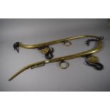 A Pair of Solid Brass and Iron Horse Hames, No.4, Patent, Double Cased.