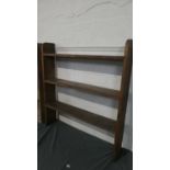 A Mid 20th Century Oak Three Shelf Open Bookcase, 83.5cm Wide.