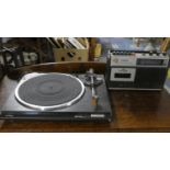 A Technics Turntable for Spares or Repairs and a Ferguson Radio Cassette Recorder.