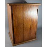 An Edwardian Pitch Pine Cabinet with Inner Drawer and Shelf, 42cms Wide, 57cms High