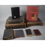 A Collection of Bibles & Prayer Books to Include a 19th Century Brass Mounted John Brown Bible,