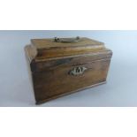 A 19th Century Sarcophagus Shaped Tea Caddy Box for Restoration. No Inner Divisions, Feet or Lids,