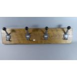 A Wall Mounting Hat Coat Rack, Numbered 19-22, 89cms Wide