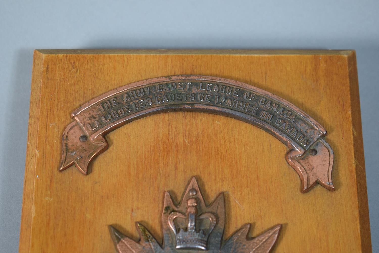 A Military Plaque for the Army Cadet League of Canada - Image 5 of 5