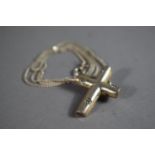 A Tiffany Jewelled Silver Crucifix on Chain