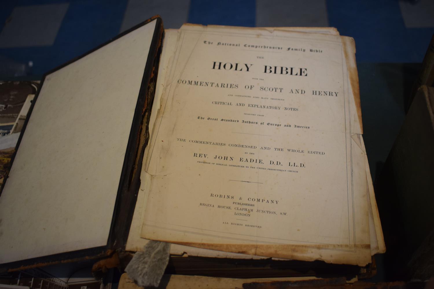 A Collection of 19th Century & Later Books to Include Mounted Leather Bible, Foxes Book of - Image 5 of 7