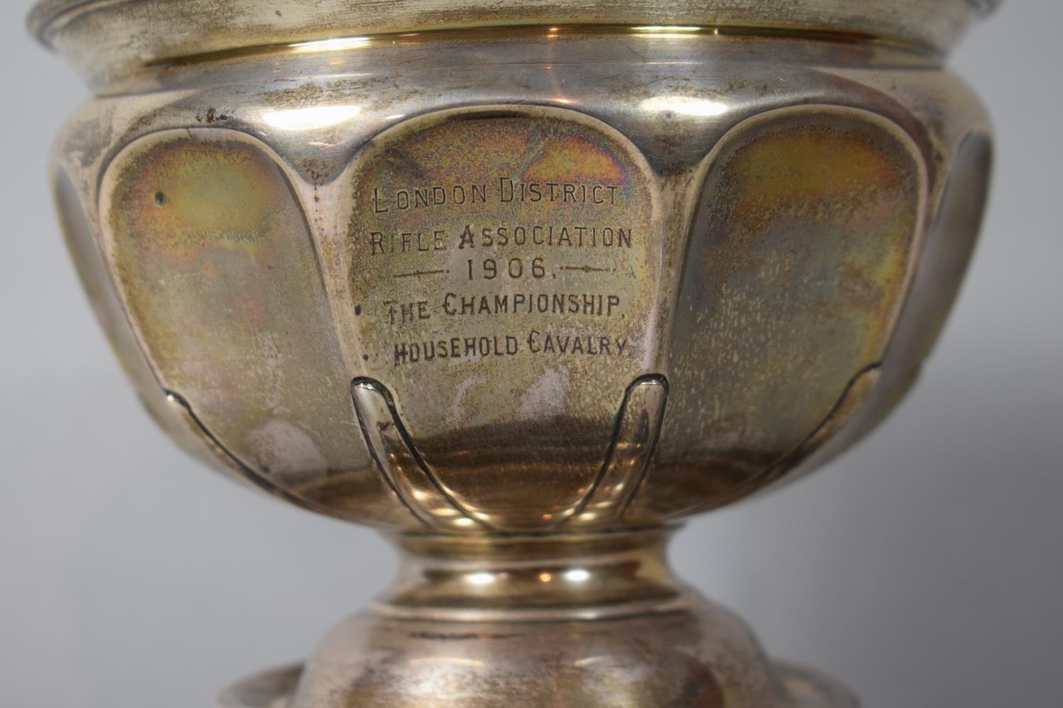 A Household Cavalry Silver Trophy Inscribed, 'London District Rifle Association - 1906 - The - Image 2 of 4