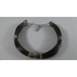 An African Hippo Hair and White Metal Bracelet