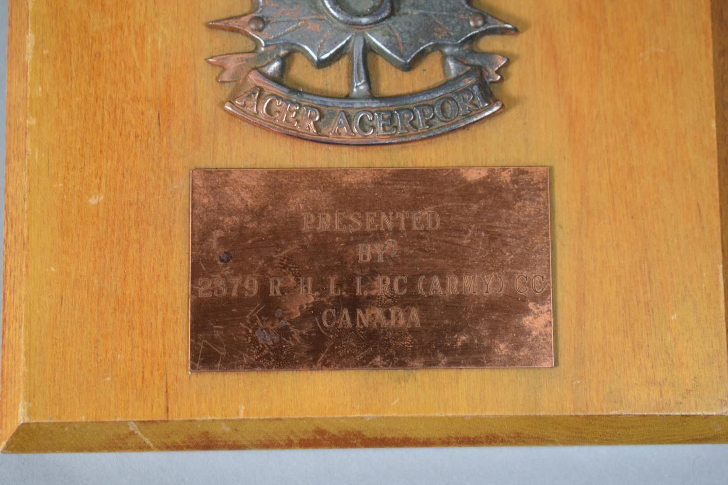 A Military Plaque for the Army Cadet League of Canada - Image 3 of 5