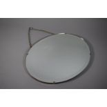 A Vintage Oval Bevel Edged Wall Mirror, 40.5cm Wide