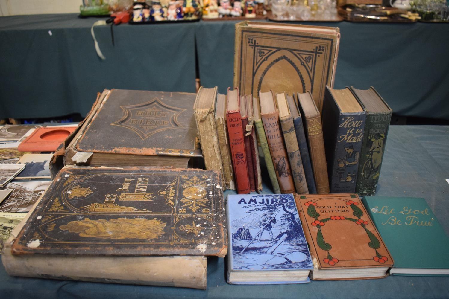 A Collection of 19th Century & Later Books to Include Mounted Leather Bible, Foxes Book of - Image 2 of 7