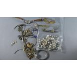 A Small Collection of Costume Jewellery, Wrist Watches Etc.