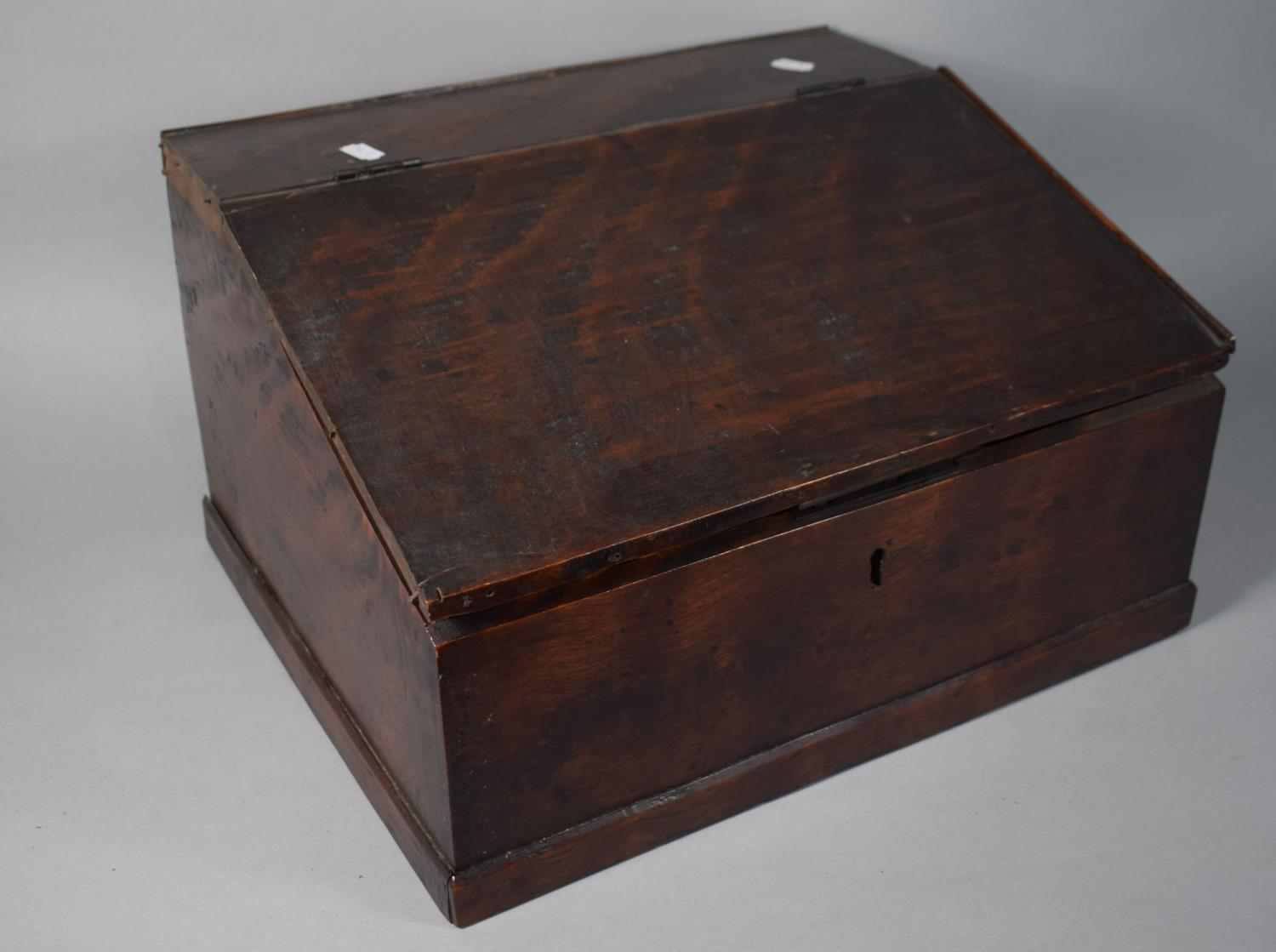 A 19th Century Clerks Writing Slope with Hinged Lid to Fitted Interior, 43cms Wide - Image 3 of 3