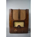 A Vintage Oak Radio by Alba, 38.5 x 47cm High