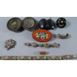 A Collection of Antique Micro Mosaic and Enamelled Jewellery, Victorian Mourning Jewellery Etc.