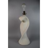 A Moulded Modernist Sculptured Plaster Lamp, Base 48cms High