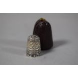 A Cased Silver Thimble, Chester 1896