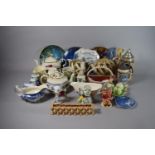 A Collection of Ceramics to Include Falcon Ware Vase, Sylvac Basket, Melba Ware Cruets, Sadler