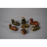 A Collection of Seven Japanese Zodiac Animals (Cow Lost Tips of Horns) Meiji Period, Coloured and