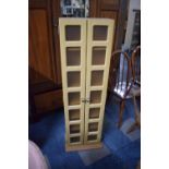 A Modern Glazed and Shelved Storage Cabinet, 36.5cms Wide and 123cms High