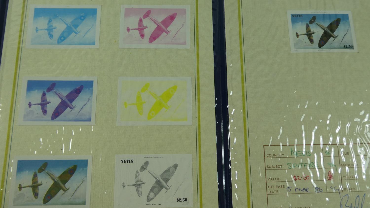 A Limited Edition Set of Six Official Progressive Stamp Proofs for Nevis, Produced by Format - Image 3 of 4