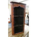 A Painted Wall Hanging Corner Cupboard, 47cm Wide and 89cm High