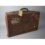 A Vintage Leather Case by John Pound & Co., London, with Cables for Union - Castle (1900 - 1977)