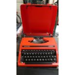 A Vintage Silver Reed Leader II Portable Manual Typewriter