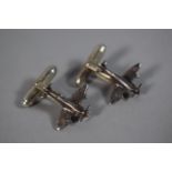 A Pair of Silver Spitfire Cufflinks, 6.1g