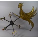 A Vintage Fret Cut Metal Cockerel Weathervane