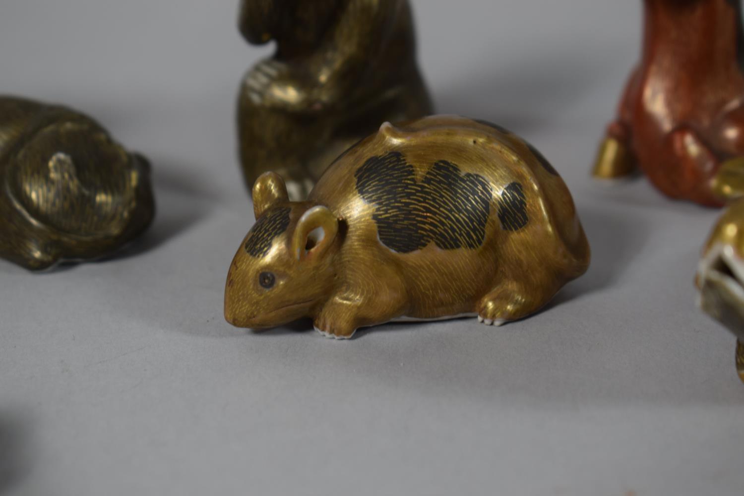 A Collection of Seven Japanese Zodiac Animals (Cow Lost Tips of Horns) Meiji Period, Coloured and - Image 8 of 8