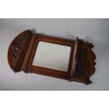 A Late Victorian Mahogany Pier Mirror with Arched Top, Moulded Panels, Reeded Pilasters and Base