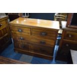An Edwardian Mahogany Dressing Chest Base with Two Short and Three Long Drawers, 107cms Wide