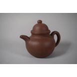 A Yixing Teapot, Signed to Base, 13.5cms High