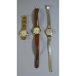 Three Ladies Wrist Watches. Stubbs Quartz, Montine Incabloc and Rotary