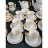 A Collection of Six Royal Albert Val D'er Coffee Cans, Saucers and a Sugar Bowl Together with a