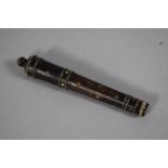 A Napoleonic Era Prisoner of War Turned Bone Needle Case, 8.5cms