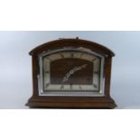 A Walut Art Deco Westminster Chime Mantel Clock Inscribed for Fraser, Ferguson & Macbean, Inverness,