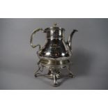 An Austrian Art Nouveau Silver Spirit Kettle on Stand, the Hinged Lid 'Wien 1901', Floral Decoration