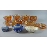 A Collection of Carnival Glass, Wedgwood, Jasperware and Coalport