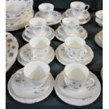 A Collection of Blue Floral Teawares to Include Part Sets of Sadler Wellington and Countess