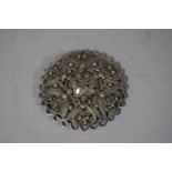 A Late 19th Century Silver Filigree Brooch, 6cms Diameter