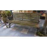 A Cast Iron Ended Garden Bench, 151cms Wide