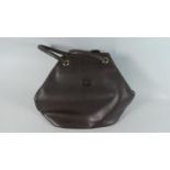 A Ladies Chocolate Leather Handbag by Longchamp