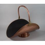 A Late 19th Century Copper Log Basket with Repainted Well, 55.5cms Wide