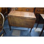 A 19th Century Mahogany Single Drop Leaf Table on Chamfered Supports, Supports, 89cms Wide